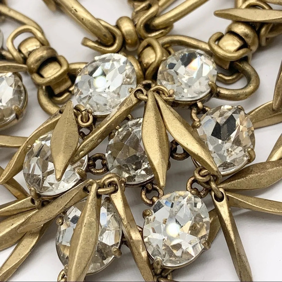 J. Crew Quill Jeweled Gold Necklace - Picture 3 of 5